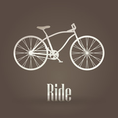 Metallic symbol bicycle