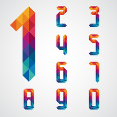 Numbers set vector.
