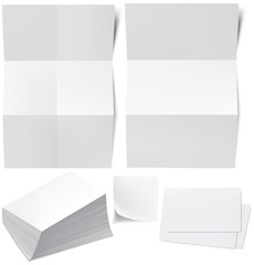 Blanks white paper, business cards, a stack of business cards. V - 54006878