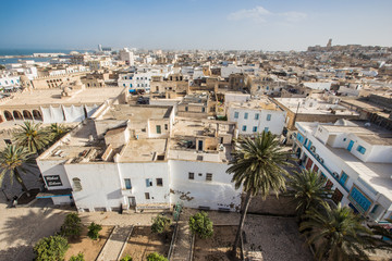 old houses in medina in Sousse, Tunisia