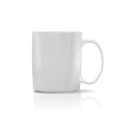 photorealistic white cup