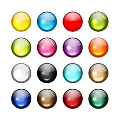 Set of glossy button icons for your design