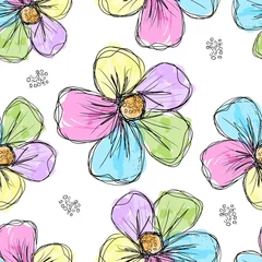 Fototapete Abstrakte Blumen Nahtloser mit Blumenhintergrund für Ihr Design