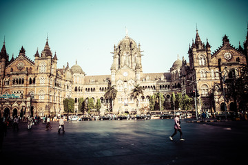 Victoria Terminus Train Station in Mumbai (India)