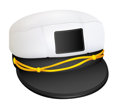 Nautical Captain's Hat isolated on white