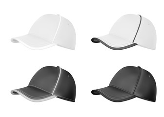 Baseball hats template set