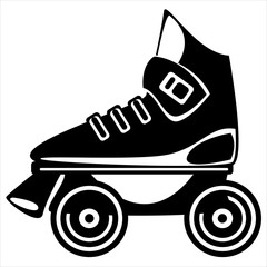 roller skate on white background