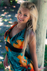 Naklejka premium Pretty Woman Smiling for camera