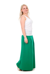 Full length portrait of a beautiful  young girl