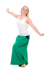 Fototapeta premium Girl dancing and hands apart