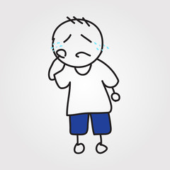 children vector hand drawn