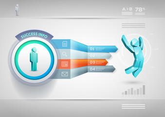Perspective Arrow Infographic Template