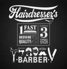 Illustration of a vintage graphic element for barbershop - 54015230