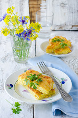 Pie zucchini and cheese