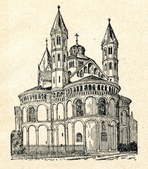 Fototapeta premium Basilica of the Holy Apostles in Cologne, Germany