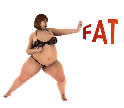Fat woman fight for weight loss