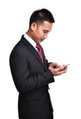 business man use mobile phone