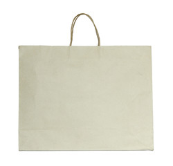 Brown paper bag isolated on white with clipping path