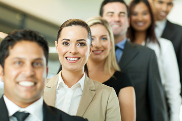 Obraz premium successful business people in a row