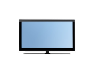 lcd tv monitor isolated on white background