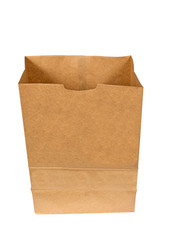 Brown Paper Bag Isolated On White