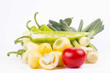  fresh vegetable isolated on a white background