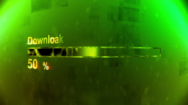 Downloading progress with percentage, HD 1080