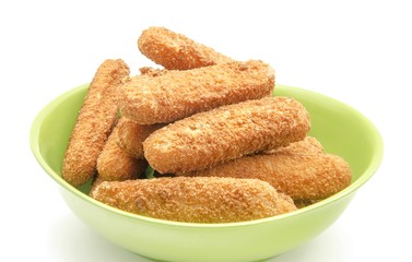Palitos de pollo empanado