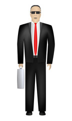 Business Man. Front view. Vector
