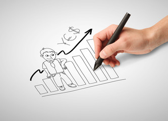 hand drawing growth chart