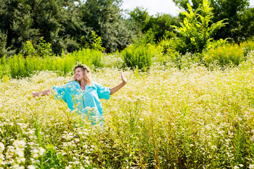 Girl at the wheat field