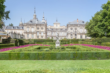 Fototapeta na wymiar Royal Palace of La Granja de San Ildefonso in Segovia, Spain