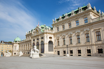 Fototapeta na wymiar Vienna - Belvedere palace in morning light