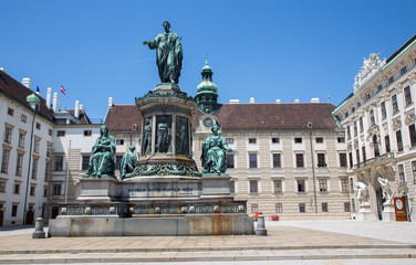 Fototapeta na wymiar Vienna - Monument to Emperor Franz I in Hofburg