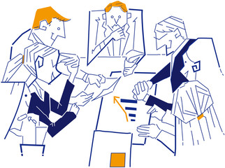 ビジネスシーン　打ち合わせ