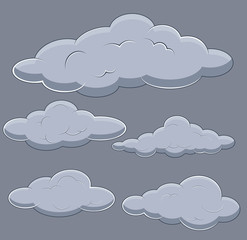 Clouds Vector Illustrations Set