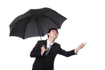 Business Man with an umbrella