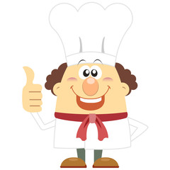 cartoon cook with white background
