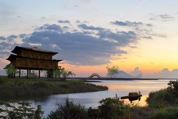 Fototapeta premium Beautful sunrise with nice beach