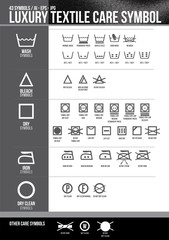 Luxury textile care symbols