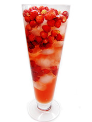 fruit cocktail smoothie with wild strawberry