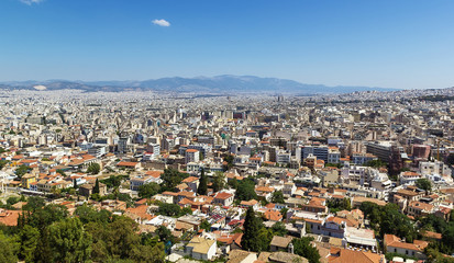 view of Athens from the Acropolis