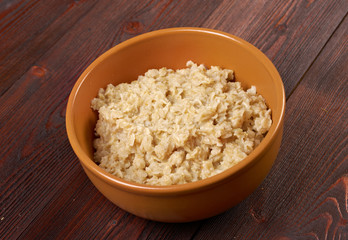  bowl with fresh porridge