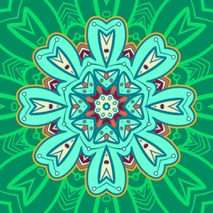 Ornamental round lace. Aztec.