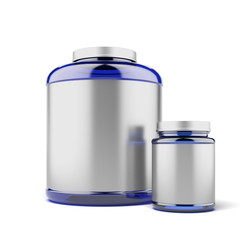 Two Jars for sport supplements