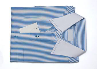 men's shirt with line pattern and blue color