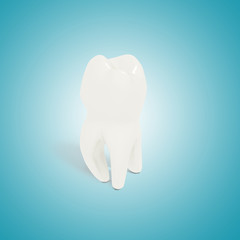 Health Tooth on blue background