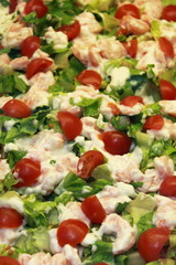 Hot shrimp pizza