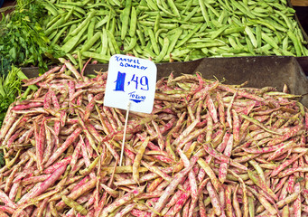 Beans on a market