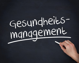 Fototapeta premium Hand writing german words gesundheits management